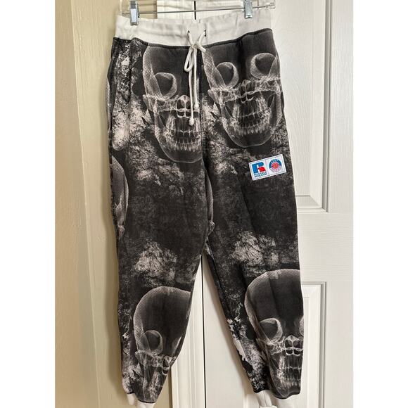 Russell Athletic x Asap Worldwide Skull Sweatpants Joggers Men Small - Picture 1 of 6